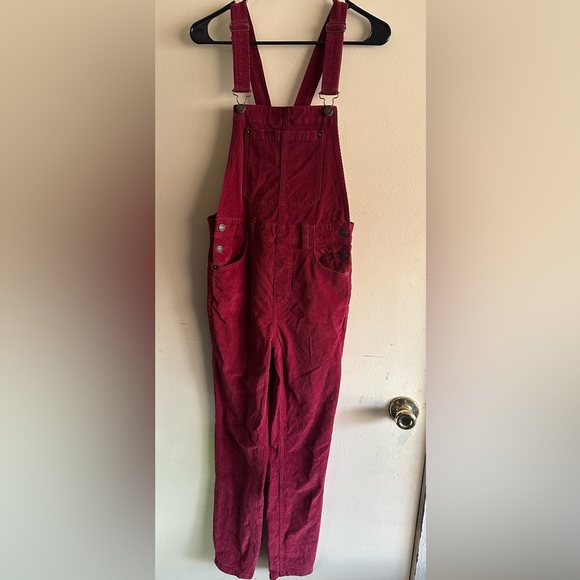 We The Free People Slim Ankle Corduroy Overalls. Could fit size 24-27! - Picture 3 of 10